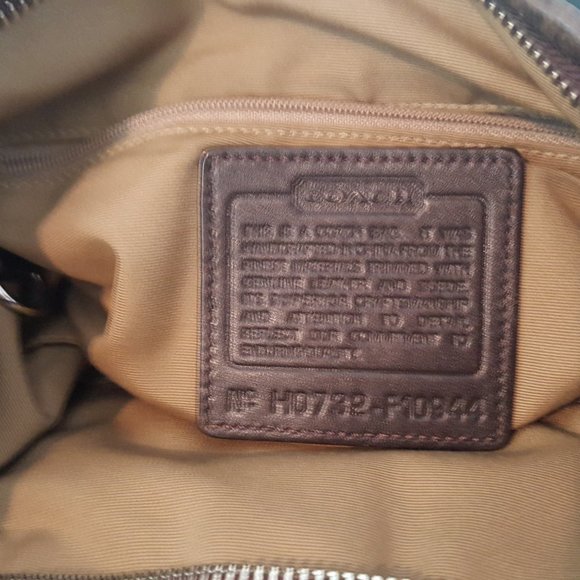 Coach Jacquard Mini Signature Hobo Bag  EUC - Picture 4 of 6